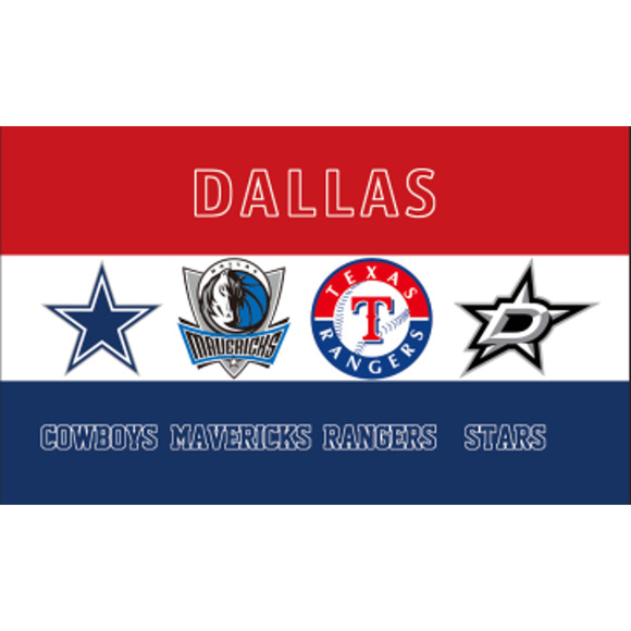 Dallas Teams Flag Banner New 3x5 Ft Cowboys‎ Rangers Mavs Stars Mancave Garage - Picture 3 of 3